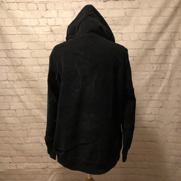 Anthropologie Corduroy Sweatshirt Pullover Black Cords Unisex - Picture 3 of 8